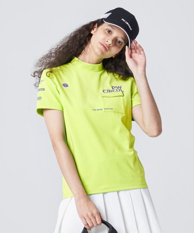 PW CIRCULUS 【WOMEN】【ストレッチ/UVケア】ポケット モックネック シャツ ゴルフウェア レディース