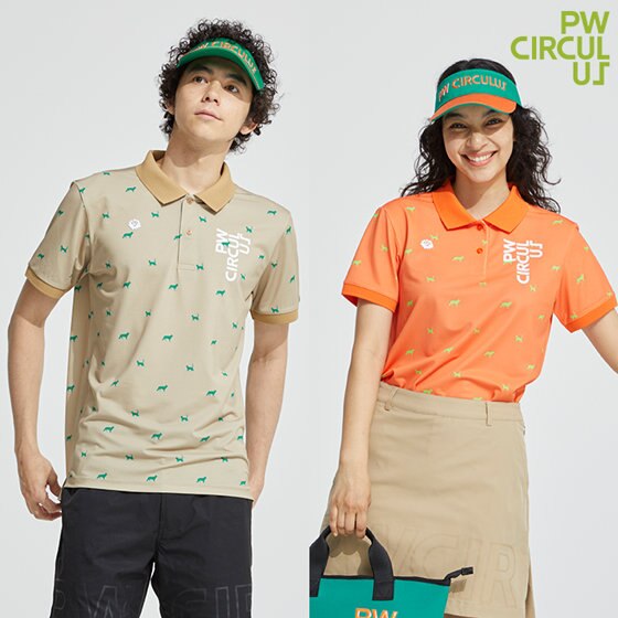 夏ゴルフに最適！清涼アニマルプリントポロシャツ