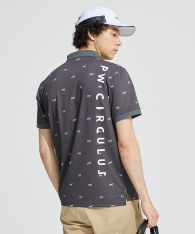 PW CIRCULUS 【MEN】【ストレッチ】アニマルプリント カノコ ポロシャツ