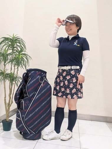 23区GOLF はじける可愛さ【WOMEN】【ストレッチ】ポップコーン柄 サラマックスツイルスカート
