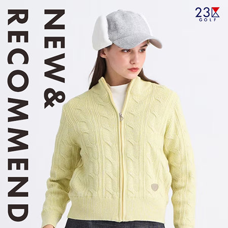 【NEW】ラメケーブルが上品なジップアップカーディガン