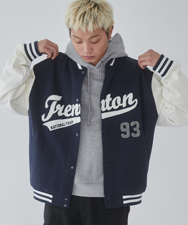 WEGO 【ユニセックス着用ITEM/MLサイズ展開】サガラワッペンスウェットスタジャン