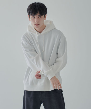 WEGO 【ユニセックス着用ITEM/裏起毛】リラックスフィットスウェットプルパーカー