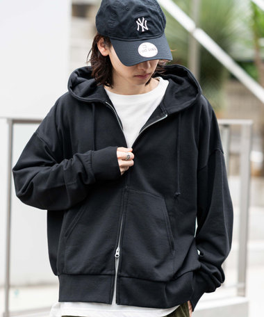 WEGO 【ユニセックス着用ITEM/MLサイズ展開】コンパクトフィットダブルZIPパーカー