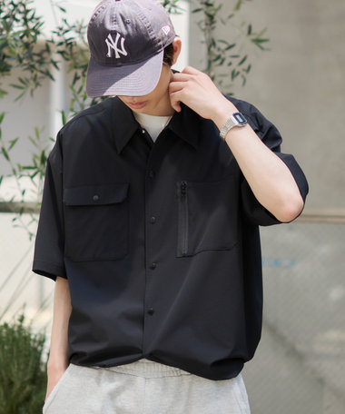WEGO 【ユニセックス着用ITEM/MLサイズ展開/機能シャツ】リップストップシャツ（SS）