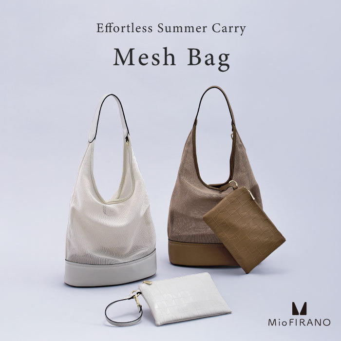 涼感シアーで叶える、洗練スタイルに寄り添う軽やかトート