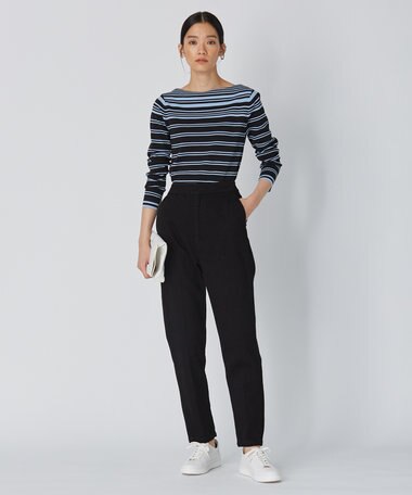 ICB 【洗える】 ハイブリッドボーダー ニットプルオーバー