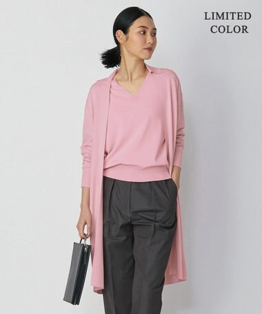 ICB 【WEB限定カラーあり・洗える】シンセティックハイゲージ  ロングカーディガン