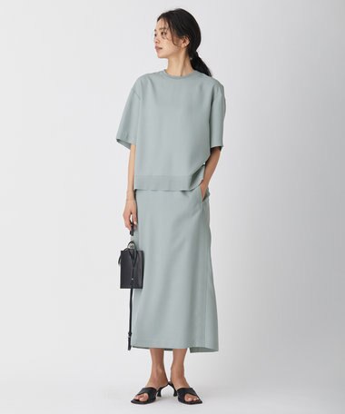 ICB 【新色追加・洗える】 FluidBackSatin Tブラウス