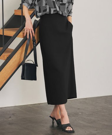  【WEB限定カラーあり・洗える】 FluidBackSatin スカート