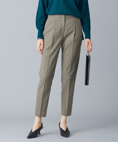 ICB 【新色追加・洗える】 ウールマットウース テーパードパンツ