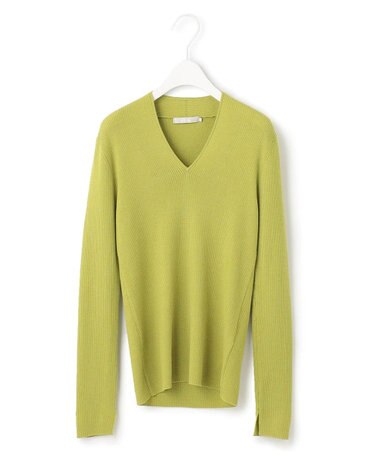 ICB 【洗える】エクストラファインメリノリブ Vネックニット