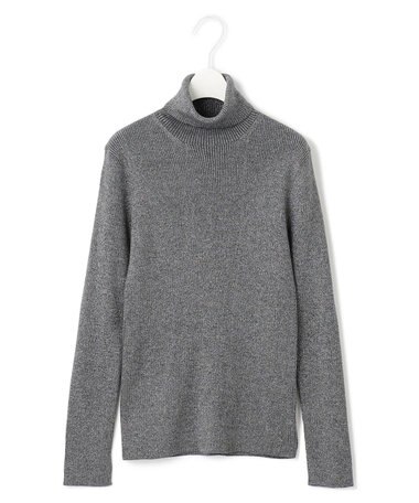 ICB 【洗える】エクストラファインメリノリブ タートルネックニット