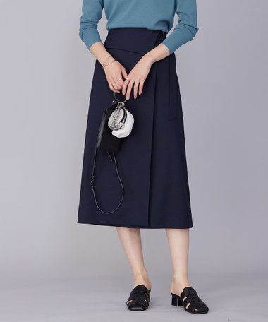 ICB 【洗える】Vi/Peブッチャー ラップデザインスカート