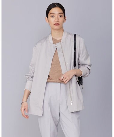 ICB 【洗える】ライトマットサテン MA－1ジャケット