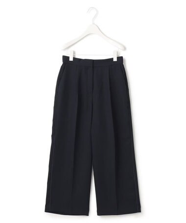 ICB 【WEB限定カラーあり】FluidBackSatin ワイドクロップドパンツ