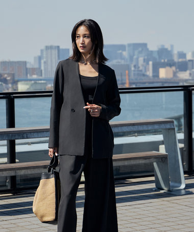  【洗える】 UnleashLite ノーカラージャケット