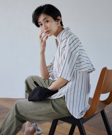  【WEB限定カラーあり・洗える】ラッフルデザインシャツ