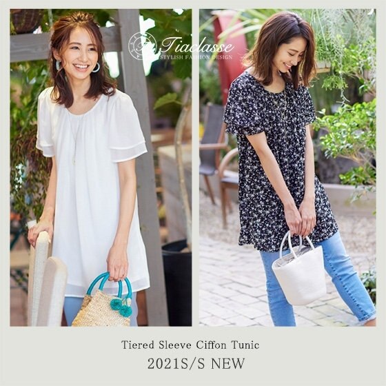 【新作】上品シフォンチュニックをお得プライスで♪