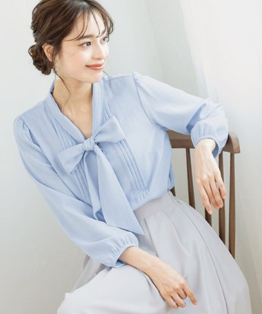 Tiaclasse 【新色追加・洗える】リボンタイブラウス