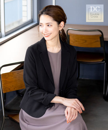 Tiaclasse 【ダブルクロス・洗える】テーラードジャケット