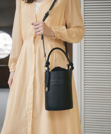 TOPKAPI 【TREASURE TOPKAPI】フェイクレザー バケツ 巾着 ショルダー バッグ