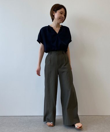 自由区 【接触冷感・吸水速乾・UVカット】パーフェクトパンツ ワイド