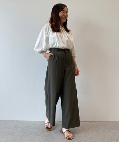 自由区 【接触冷感・吸水速乾・UVカット】パーフェクトパンツ ワイド