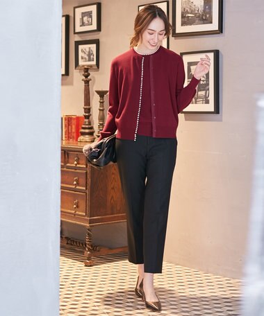 自由区 【吸湿発熱・Sサイズ有】ソフトウォーム テーパードパンツ