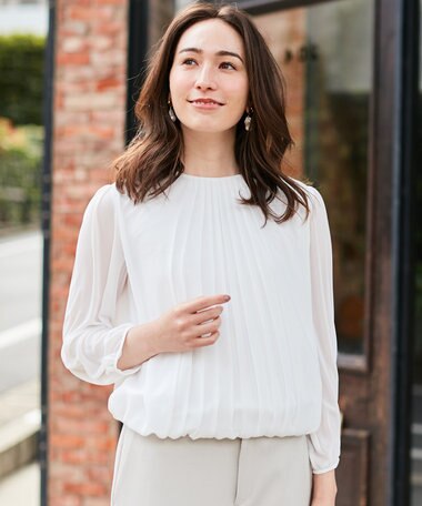 自由区 【新色追加・洗える】ロイヤルシフォン プルオーバーブラウス