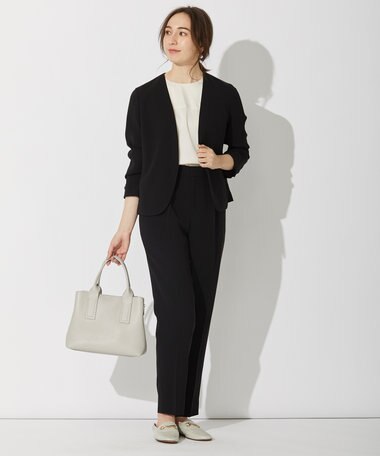 自由区 【セットアップ可】ダブルクロス ノーカラージャケット