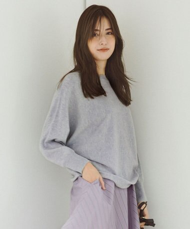 自由区 【洗える】ソフトウールハイゲージ ドルマンスリーブニット