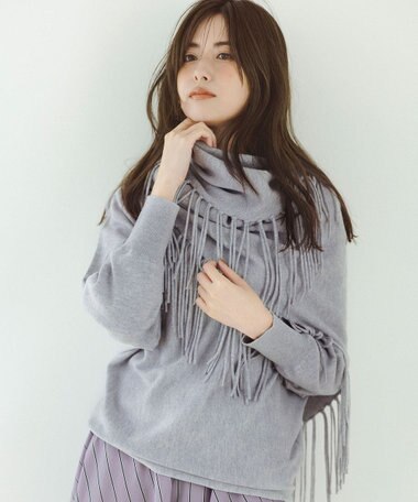 自由区 【洗える】ソフトウールハイゲージ フリンジストール