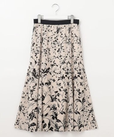 自由区 【XSサイズ～/洗える】グラデーションフラワープリントマーメイドライン スカート