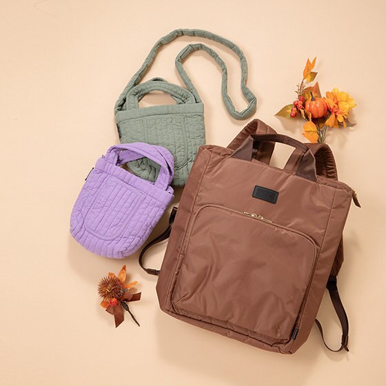 秋冬にも大活躍！穏やかカラーの2wayトート