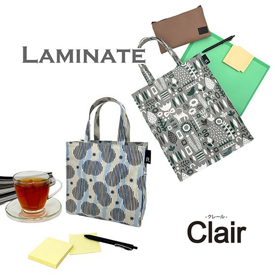 明快な、明るい！艶感のあるラミネートトート