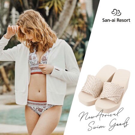 【水着関連アイテム】UVカットパーカー＆ビーチサンダル入荷♪