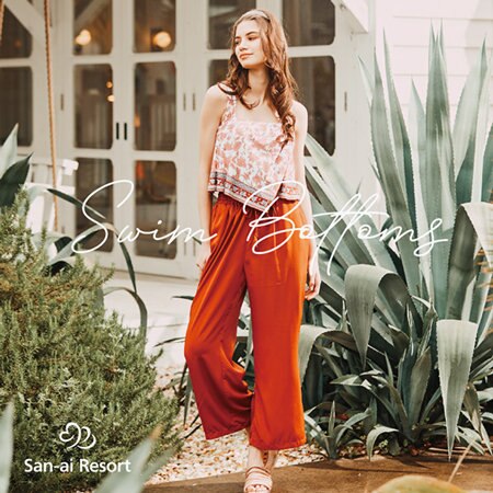 【水陸両用】水着＋ボトムスでリゾートスタイルや普段使いに♪メンズ＆スカートもあり