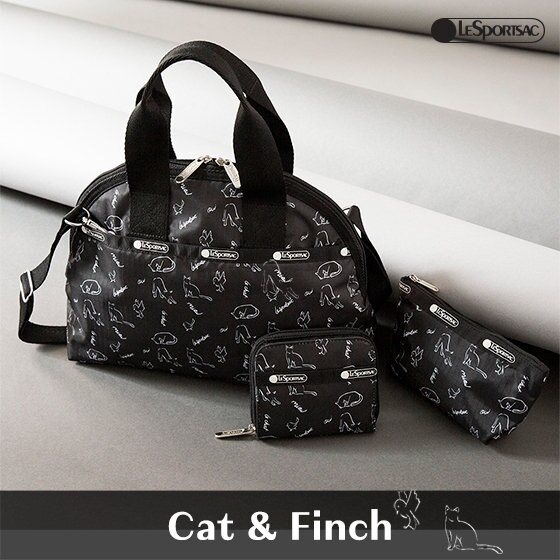 愛らしいモノトーンプリント Cat＆Finch