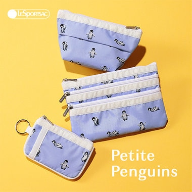 繊細な水彩タッチで描かれたベビーペンギンが愛らしいデザイン。