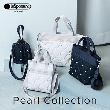 【Pearl Collection】キルティング生地に大きさの異なるパールを散りばめたコレクション