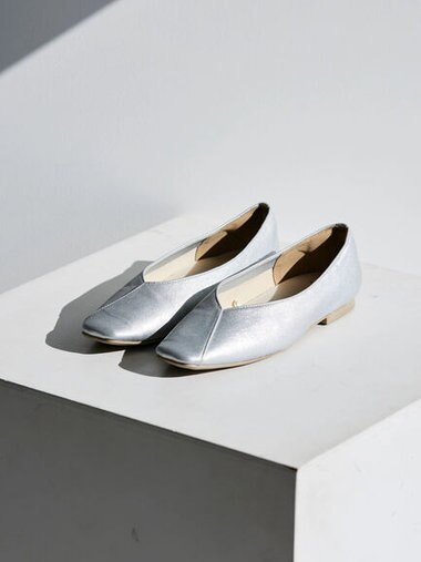 AMERICAN HOLIC 【整履き】切り替えスクエアフラットパンプス