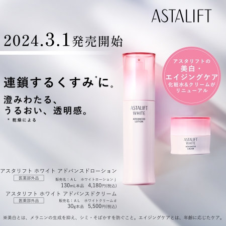 美白化粧水と美白クリームがリニューアル！