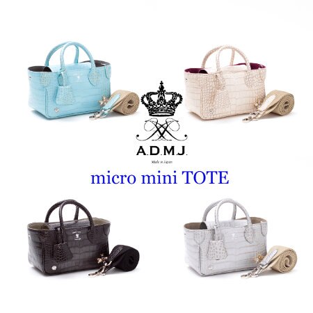 イタリアンカーフレザー×クリスタルBeeマイクロミニトート