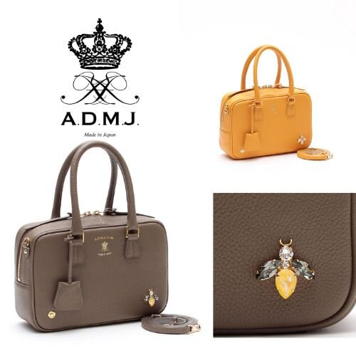 幸運を運ぶクリスタルBEE付きボストン