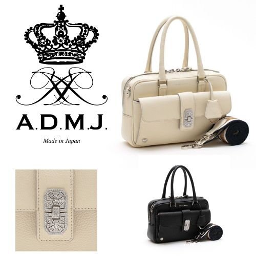 【新作入荷】艶やかなアールデコモチーフ付ボストン