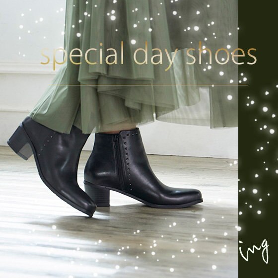 【新年のお出かけに！】スクエアトゥショートブーツ