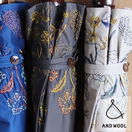 【新入荷】『ボタニカル刺繍の晴雨兼用日傘』が各種入荷しました。