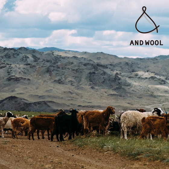 モンゴルの『ヤク』の毛を編んだ暖かいストール