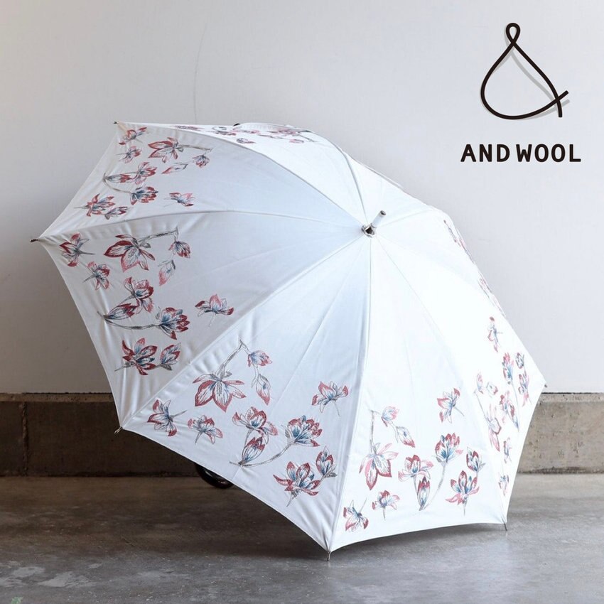 人気の【晴雨兼用日傘 モクレン刺繍（折りたたみ傘・長傘）】顔に影ができるほどの日陰効果